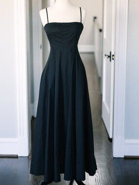 STAUD Wylie Maxi Dress Black Size 6 | New Without Tags